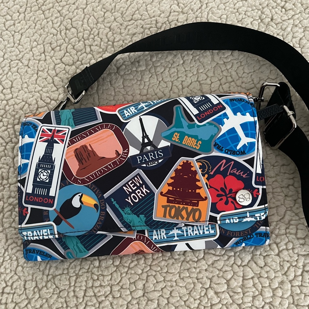 Crossbody Travel Bag. 9” by 6.5”